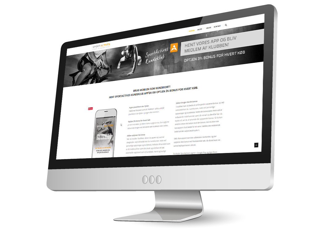 sportactives - design af responsiv hjemmeside